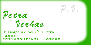 petra verhas business card